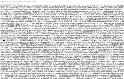 Before converting WhatsApp chat txt format